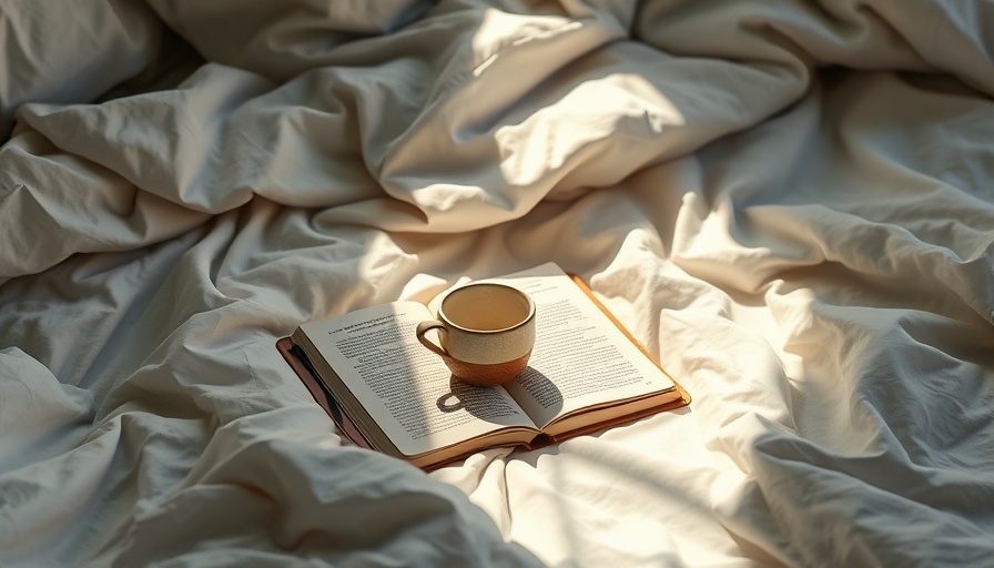 Cozy Phoenix Arizona lifestyle with coffee on a bed.