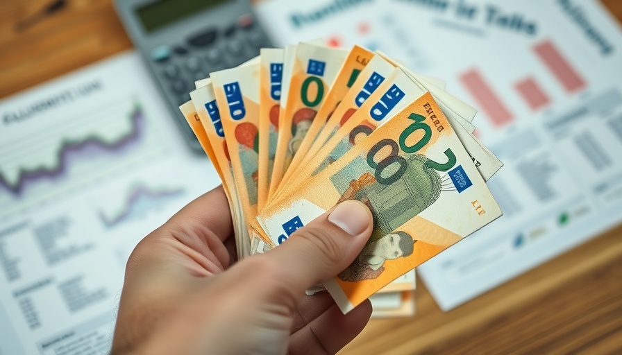 Hand holding euros over finance documents indicating MBBS fee hike 2025.