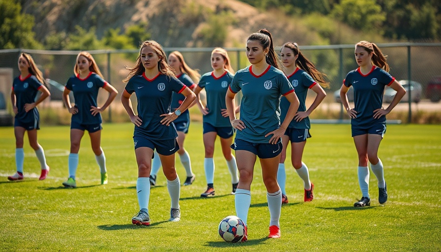 Saskatoon Alliance Blues soccer team support - young female players preparing.
