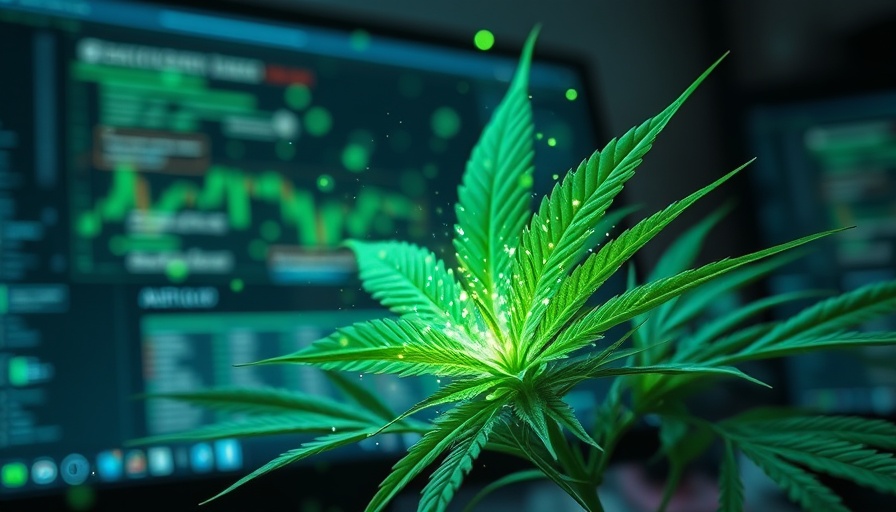Vibrant abstract of UK medical cannabis data release, data streams.