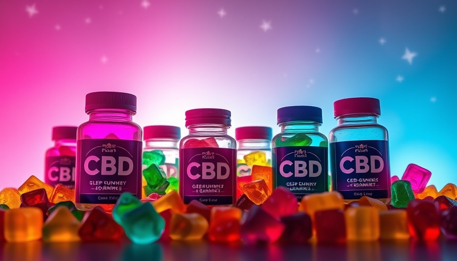 Best CBD gummies for sleep on display with dreamy background.
