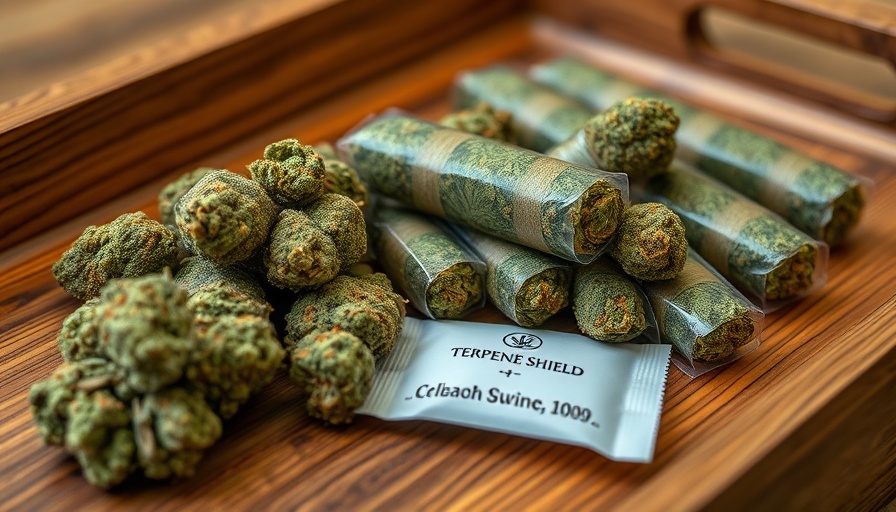 Cannabis buds and pre-rolls on a tray, obtaining a medical marijuana card online.