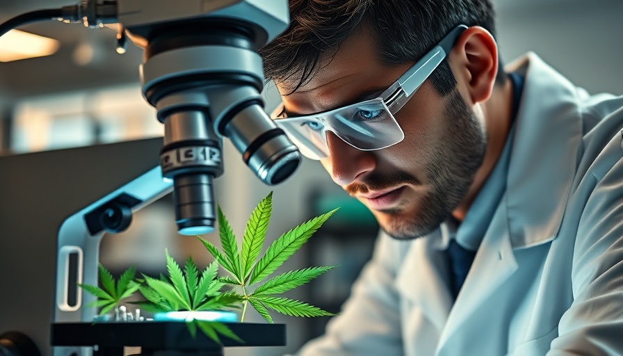 Scientist researching cannabis and social anxiety in lab.