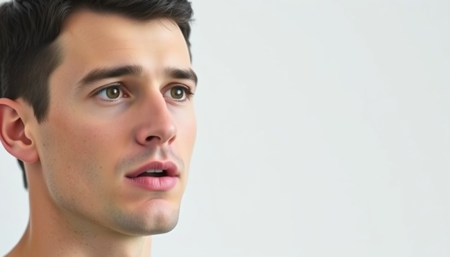 Young man speaking on cannabis cultivation, close-up portrait.