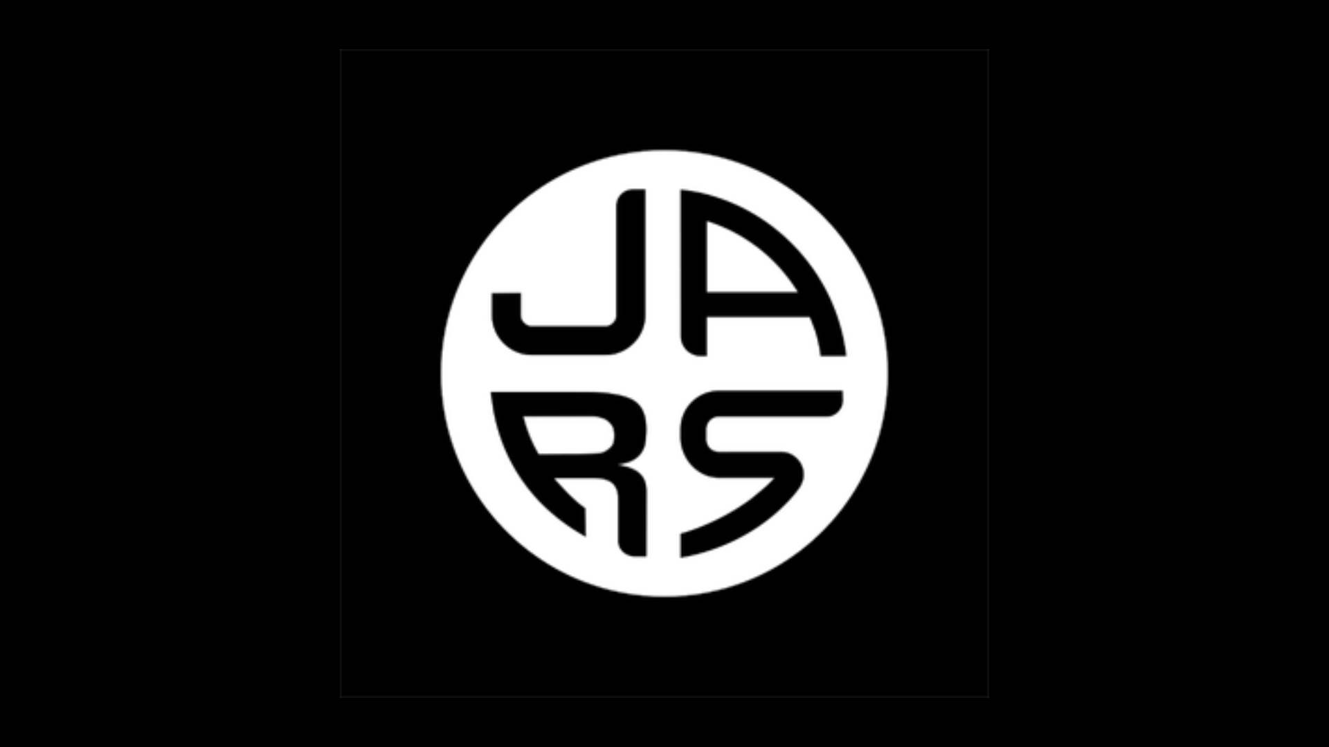 Minimalist black and white jars dispensary logo, bold geometric style