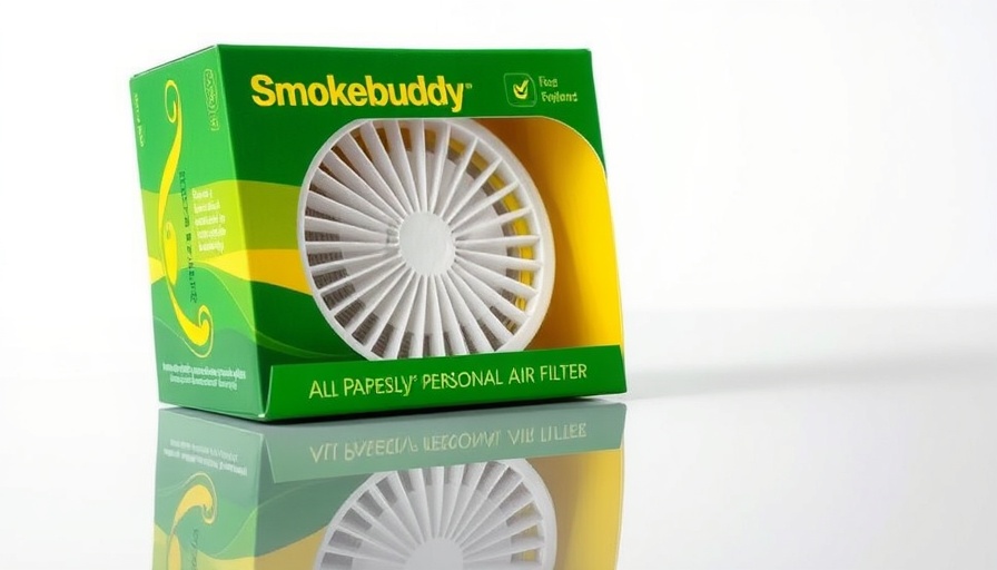 All-Paper Smokebuddy in packaging on reflective surface.