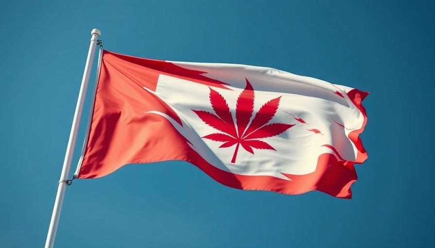 Canadian flag with cannabis leaf symbolizing cannabis industry news.