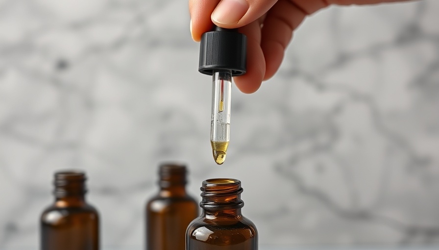 Hand using CBD oil dropper over bottle, UK CBD product approval