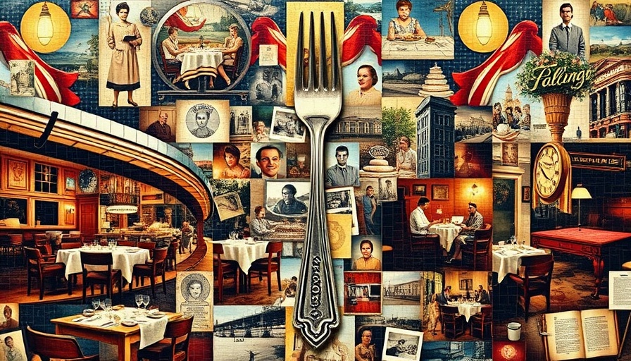 Colorful cover of Taylor Swift restaurant guide with vintage dining scenes.