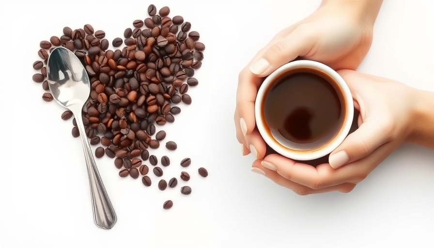 Just Love Coffee community impact visual with coffee heart and cup.