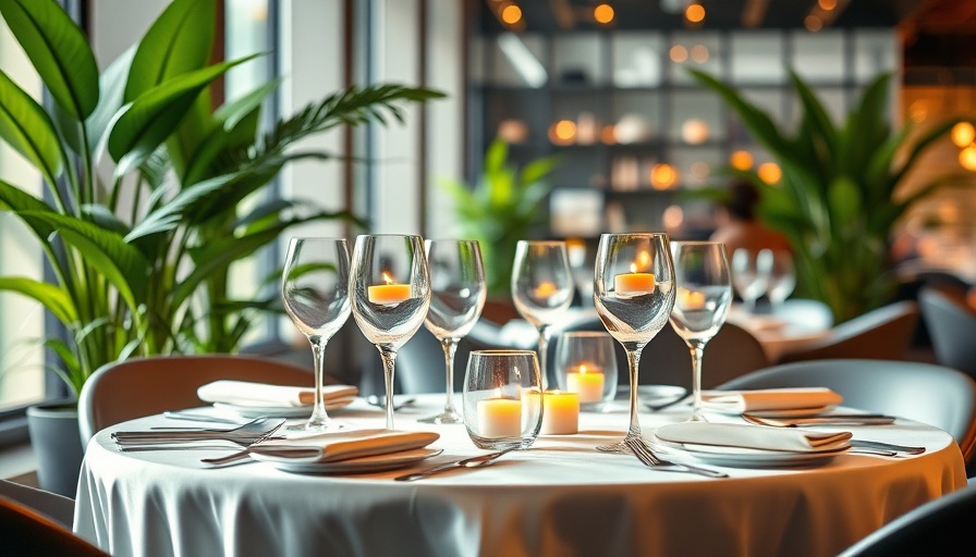 Elegant table setup at the Genuine Boogie Nights Bash event.