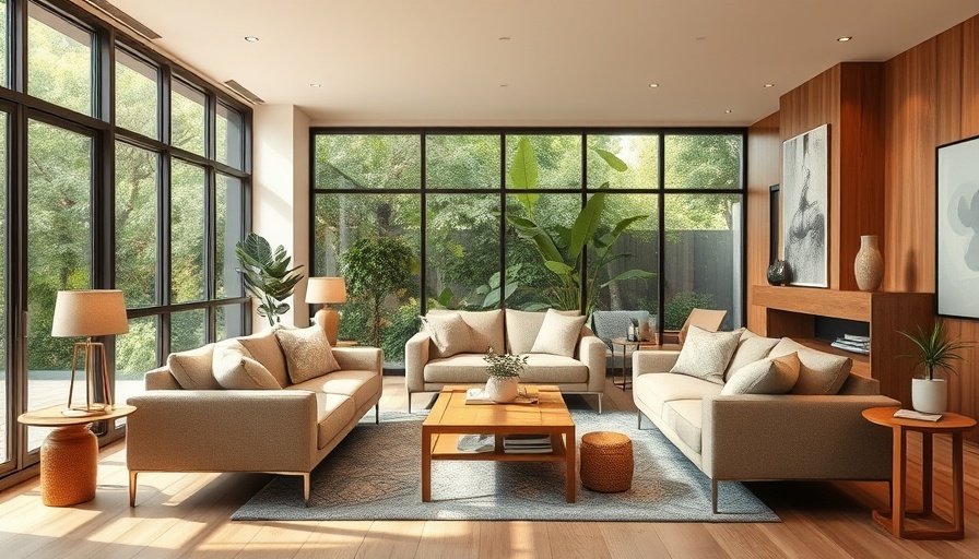 Cozy living room design for home staging on a budget.