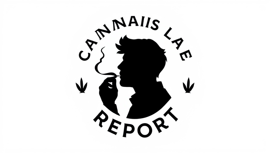 Monochrome logo for Cannabis Law Report in silhouette design.