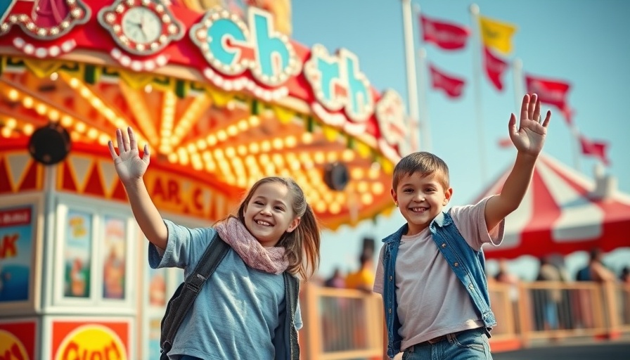 Colorful carnival attraction at Coconino County Fair in Flagstaff.