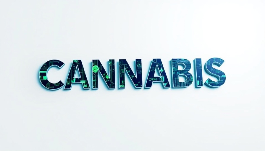 Cannabis beverages technology logo in blue and green.