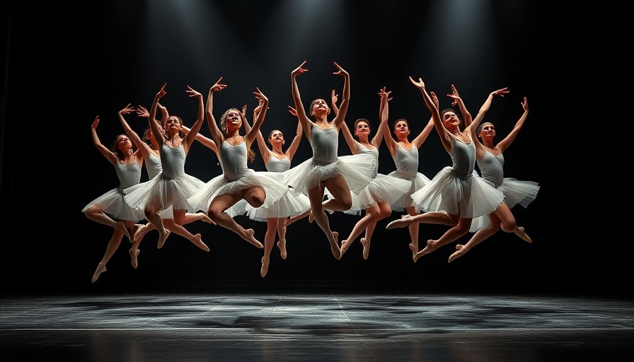 Ballet Under the Stars dynamic ensemble performance in spotlight.