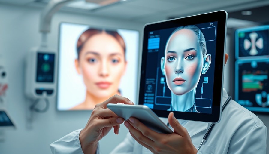 AI-driven plastic surgery planning in modern clinic setting.