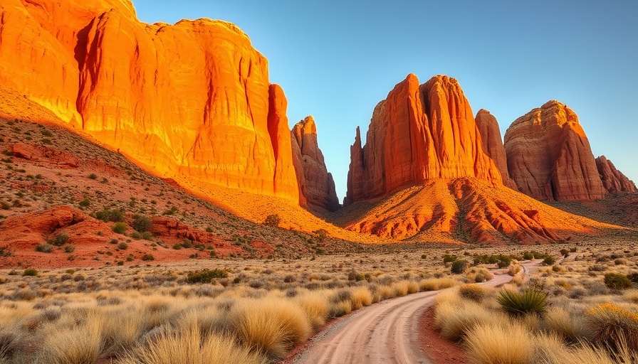 Dramatic sunset over rocky landscape, reflecting warm hues, cannabis industry news