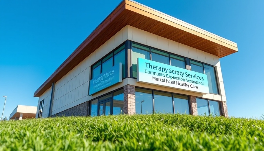 Mental health care expansion seen through modern therapy building exterior.