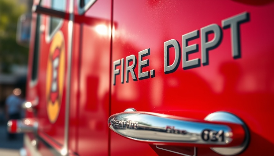 Phoenix Fire Dept. truck in sunlight relating to drowning incident in Paradise Valley.