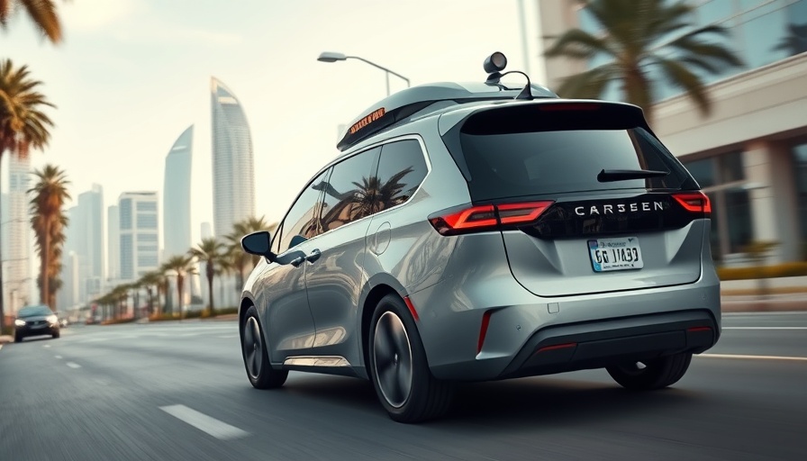 Autonomous vehicle driving through Chandler integrating Waymo’s autonomous service.
