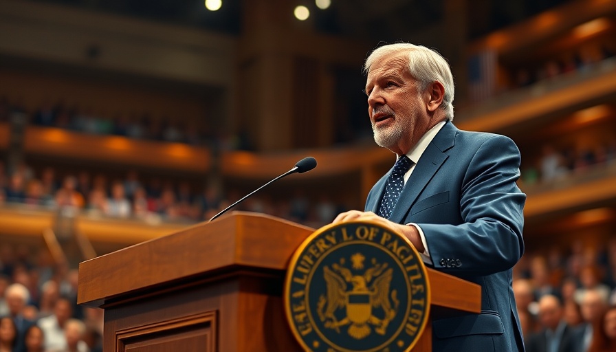 Speaker delivering a speech at a formal event, Autism Findings and Acetaminophen Link.
