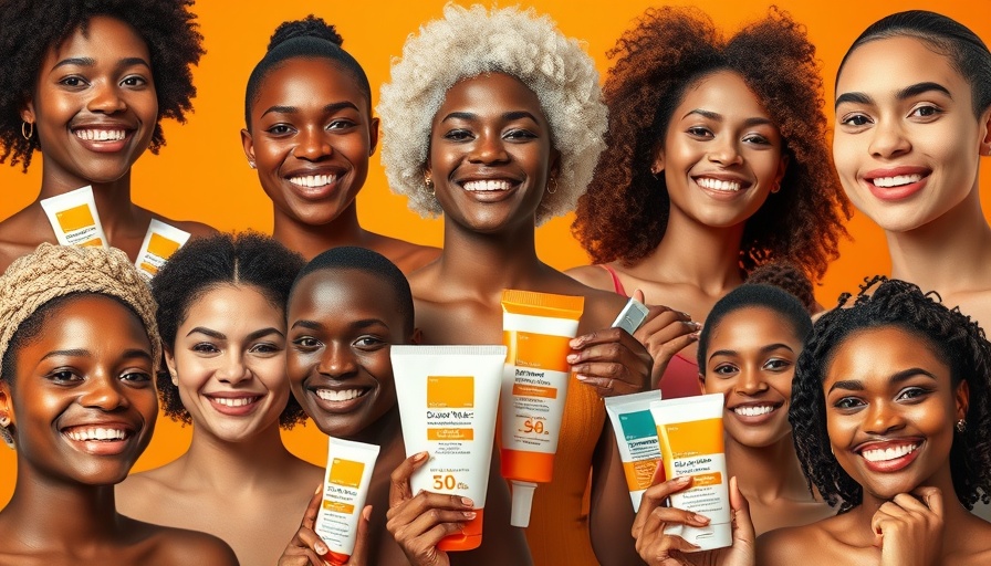 Vivid collage of sunscreens for sensitive skin display.