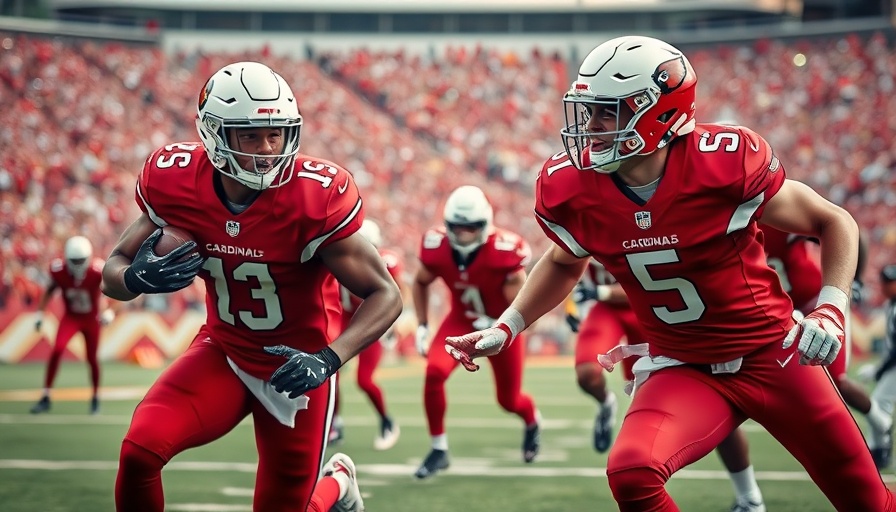 Arizona Cardinals cybersecurity deal announcement during football game.
