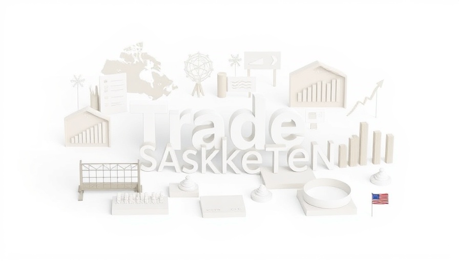 Conceptual illustration of Saskatchewan trade challenges.