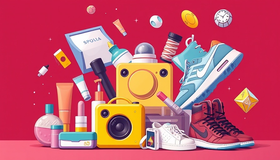 Trendy gifts for teenage girls including beauty products, speaker, sneakers.