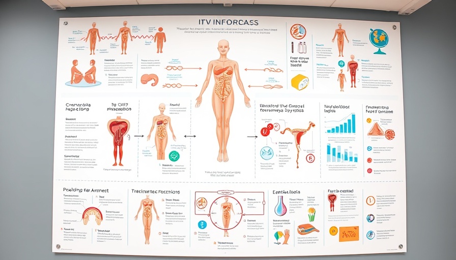Infographic of IVF stages detailing TyG-BMI relation to IVF pregnancy outcomes.