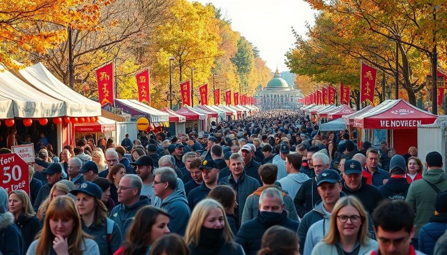 Crowds enjoying fall festivals in Greenville SC, vibrant scene.