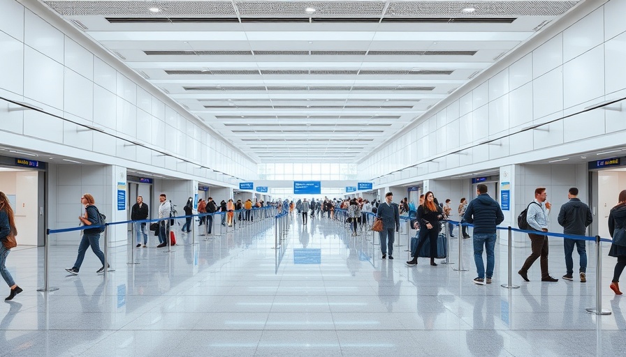 Spacious terminal entrance at Greenville-Spartanburg International Airport.