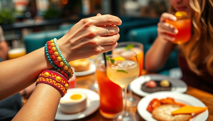 Taylor Swift-themed bracelets at brunch for events in Phoenix.