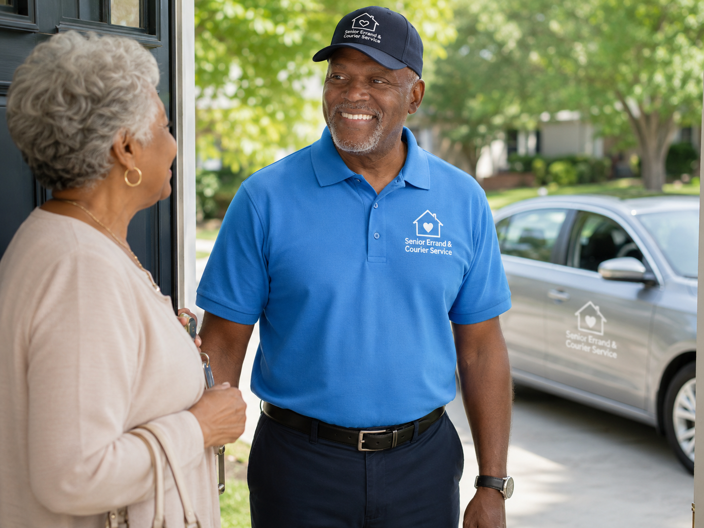 stockton senior errand and courier service brad picking up client for transportation service