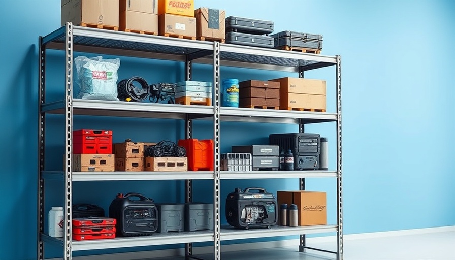 Industrial shelving unit featuring Amazon Prime Day deals under $100.