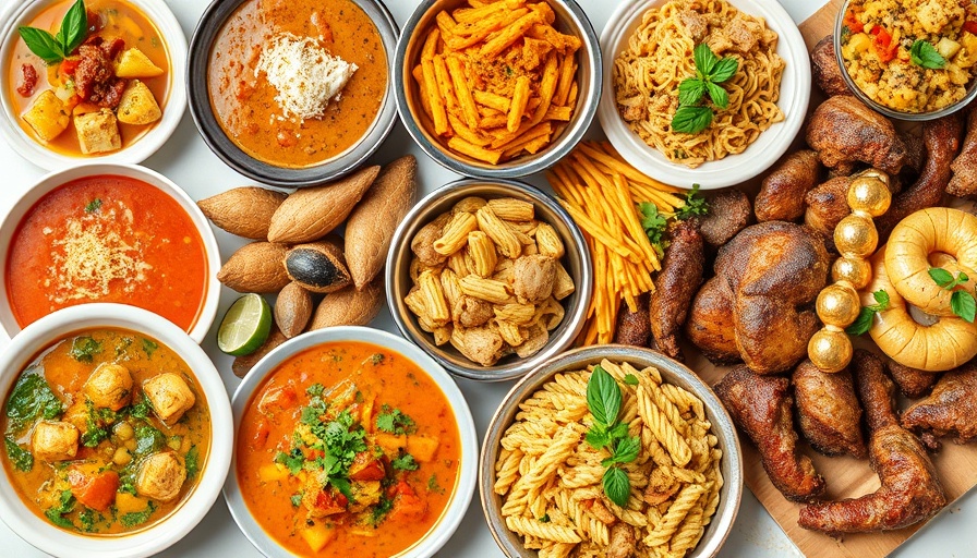 Colorful meal prep dishes collage showcasing diverse foods on October 20, 2025.