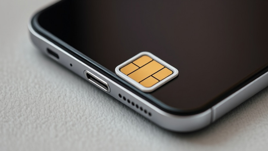 Close-up of smartphone SIM card tray partially ejected.