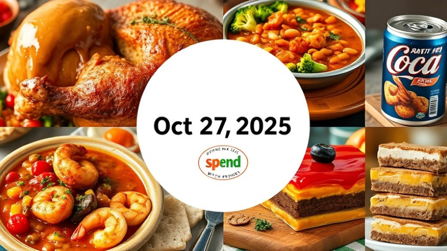 Weekly Meal Plan for October - diverse dishes collage