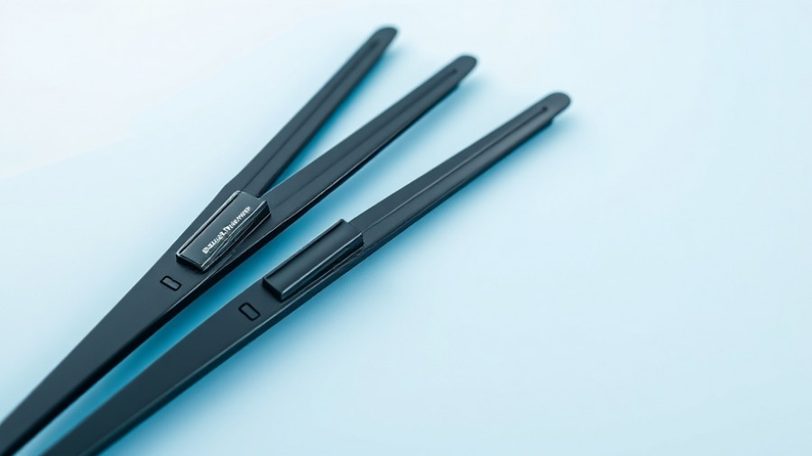 Winterized wiper blades on a light blue background.