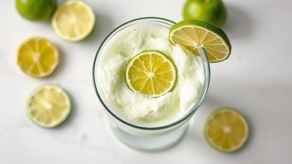 Refreshing sherbet punch recipe with lime garnishing.