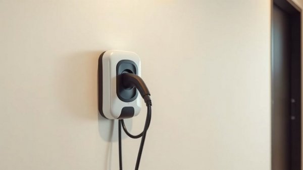 EV power backup for homes: wall-mounted charger with cable.