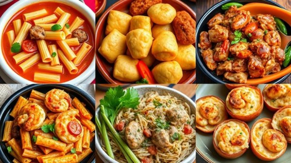 Colorful weekly meal plan collage for December 2025.