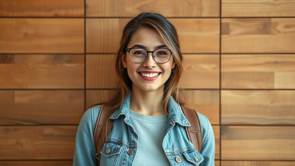 Cheerful woman in casual outfit, ideal for DIY projects for homeowners.