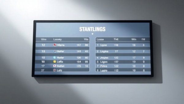 Home Automation display on E-Ink showing team standings.