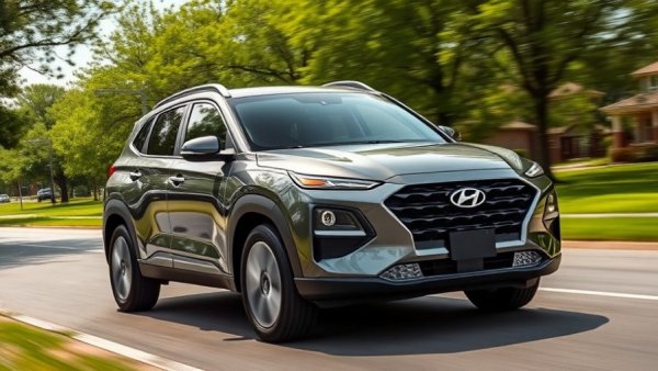 Hyundai SUV on suburban road amid stop sale order.