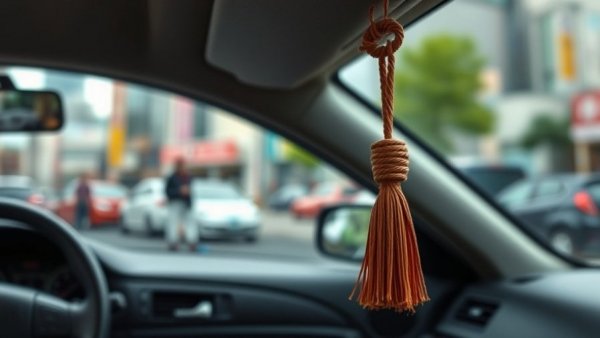 Tsurikawa handle in car representing Japanese car culture