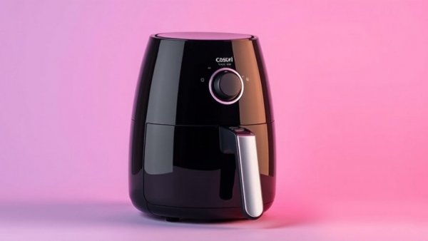 Cosori TurboBlaze Air Fryer sleek design on a purple background