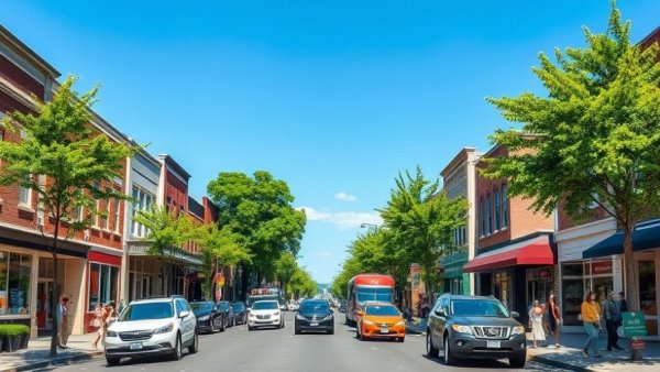 Vibrant street view in Walpole, MA showcasing local architecture.