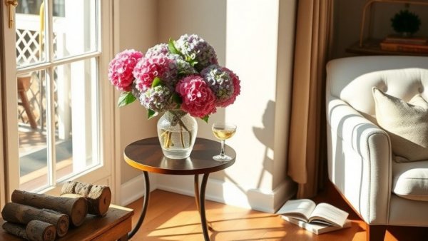 Estate sales for home decor: stylish living room with vintage touches.